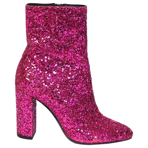 ysl pink glitter boots|ysl saint laurent boots.